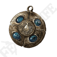 Medalhão de Âmbar Cerúleo