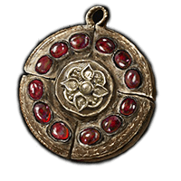 Medalhão de Âmbar Carmesim +2